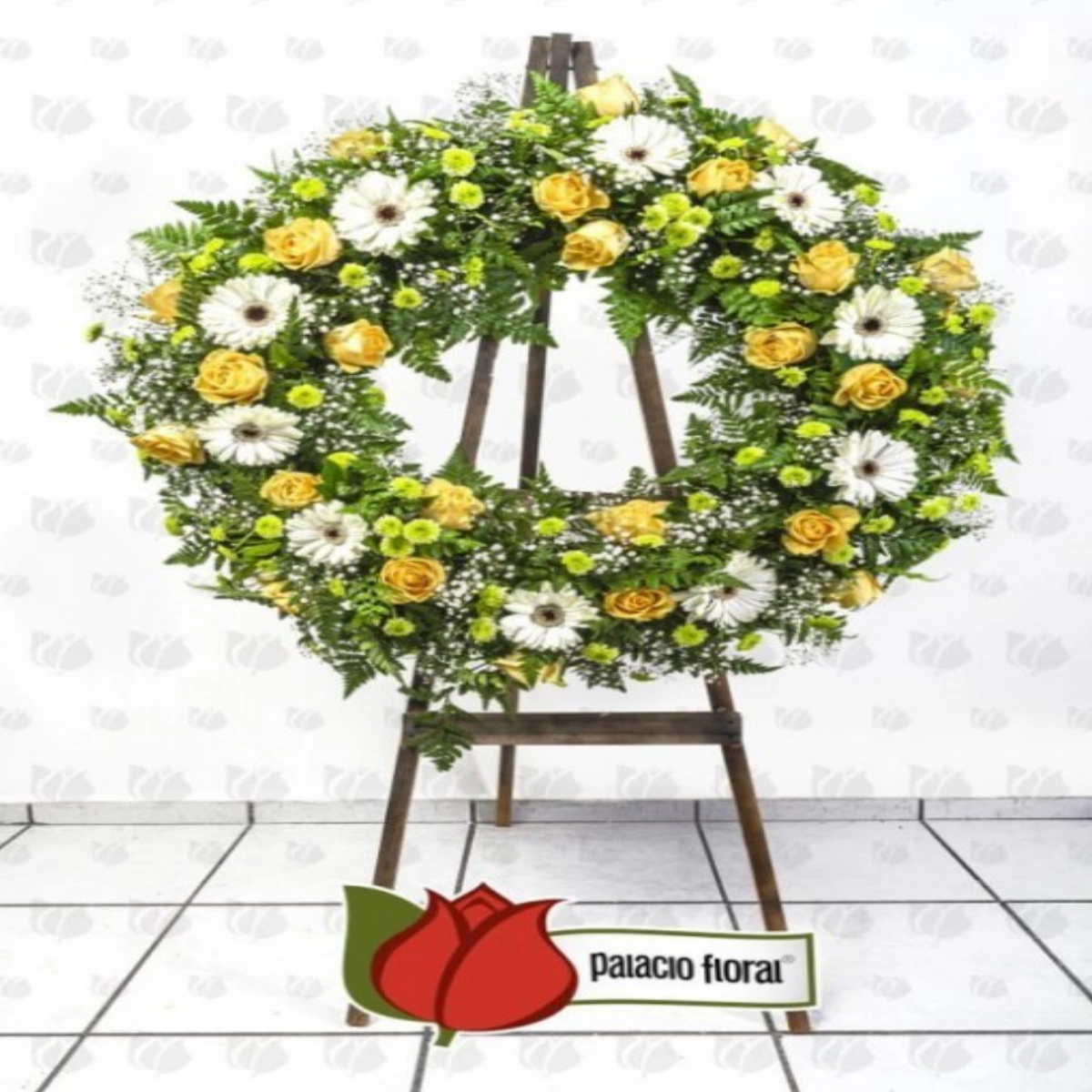 OFRENDA CORONA - Arreglo floral N° 053, envío a Abasolo, Nuevo León
